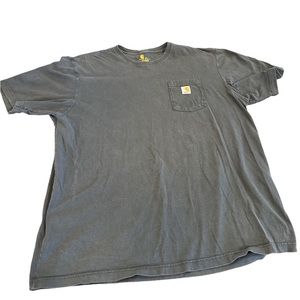 Men’s Carhartt Pocket Tee  Original Fit 2XL Blue-Gray Very‎ Good